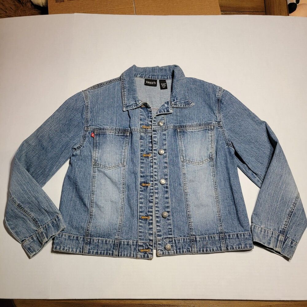 Chico's Denim Jean Jacket - Size 1